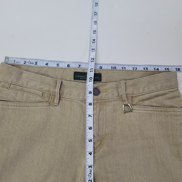 Lauren Jeans Co Ralph Lauren Tan Riding Style Pants Women 4 Cotton Blend Jodhpur - Picture 11 of 13